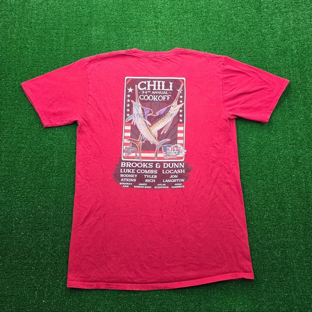 Guy Harvey Tshirt Mens Large Medium Brooks & Dunn 34th Annual Chili Cookout